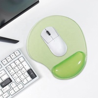 Tapis de souris en gel de silicone transparent mignon avec repose-poignet en feuille de PP, petit tapis de clavier 229x198mm pour usage au bureau