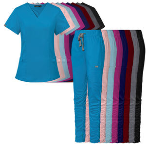 2025 múltiples bolsillos Hospital Scrubs uniformes mujeres Scrubs uniformes conjuntos colores personalizables - Product Image 5