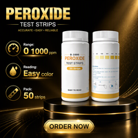 Tiras Reactivas para Prueba de Peróxido de Hidrógeno (H2O2) en Agua (0-25Mg/L), para Pruebas de Agua de Piscinas
