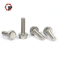 Baut Flens Bergerigi Standar Din6921 SS 304 316 A2-70 A4-80 Baja Tahan Karat M5 M6 M8 M10 M12 M14 M16 Baut Flens Heksagonal Luar
