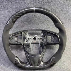 Volante Deportivo en Forma de D Personalizado en Oferta, Volante de Fibra de Carbono Forjado para <span class=keywords><strong>Honda</strong></span> <span class=keywords><strong>Civic</strong></span> Type R 10ª Generación Accord CRV XRV - Product Image 1