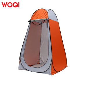Tente de douche instantanée légère et portable Woqi 120x120x190cm, imperméable, pop-up, pour camping en plein air, couleur orange - Product Image 3