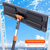 Serpillère plate à clipser en microfibre, serpillère électrostatique pour le nettoyage des sols en carrelage et en bois dur, lavable et réutilisable