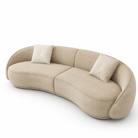 Canapé de Luxe Tendance, Ensemble Canapé Contemporain, Meuble Moderne de Salon, Canapé Courbe