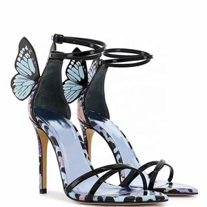 Big Size 46 Sexy Women Ankle Straps Sandals Summer Colorful Back Dress Shoes Unique High Heels <b>Pumps</b> - Product Image 4