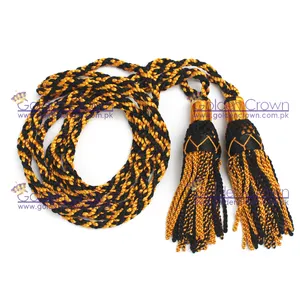 Cordão de seda Drone Gold & Black | Bagpipe Drone Cords | Gaitas Escocesas de Seda Cordão De Seda Drone