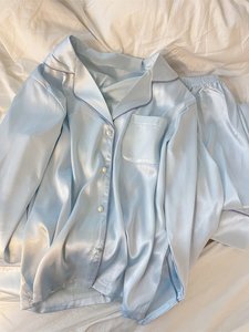 <span class=keywords><strong>Pigiama</strong></span> da donna di lusso in raso personalizzato ODM all'ingrosso, set <span class=keywords><strong>pigiama</strong></span> in modal tinta unita, lungo, ampio, taglie forti, stampato, in bambù - Product Image 2