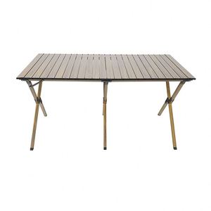 Portable Folding Camping <b>Table</b>, Black <b>Foldable</b> <b>Outdoor</b> <b>Table</b> with Aluminum Legs for Picnic Beach Fishing - Product Image 3