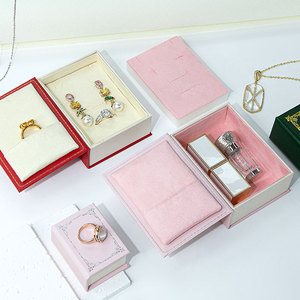 Boîte à bagues portable de style vintage en forme de livre, emballage de luxe en papier, boîte à bijoux réutilisable pour la Saint-Valentin, vente en gros <span class=keywords><strong>OMD</strong></span> - Product Image 4