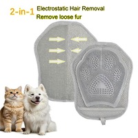Gants de toilettage pour animaux de compagnie, écologiques, classiques, personnalisés, pour enlever les poils de chat, outil d'adsorption électrostatique, brosse-raclette bidirectionnelle 2-en-1