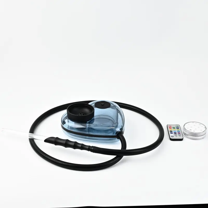 Hotsale personalizzato all'ingrosso a buon mercato a forma di cuore trasparente accessori per narghilè piccolo narghilè portatile shesha