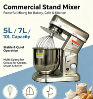 Mélangeur planétaire commercial YATAI 5L/7L/10L 500W/750W, batteur électrique sur socle pour œufs, farine, aliments, pétrin à pâte