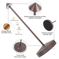 Lampe de table rechargeable sans fil pour chambre à coucher Lampe LED décorative Maison Lampes de chevet de luxe Restaurant Lampe de bureau sans fil à LED portable