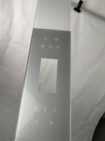 Fournisseur chinois panneau de verre d'impression en soie avec fenêtre d'affichage transparente verre de forage CNC trempé pour appareil de cuisine
