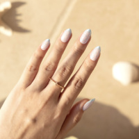 30 pièces de faux ongles en acrylique pour filles, ongles artificiels de haute qualité, motif pois, forme amande, vente en gros