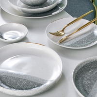 Service de vaisselle pour 12 personnes, gaufrage vert citron, service d'assiettes de cuisine colorées, vaisselle de table en grès, 16 pièces 72 pièces