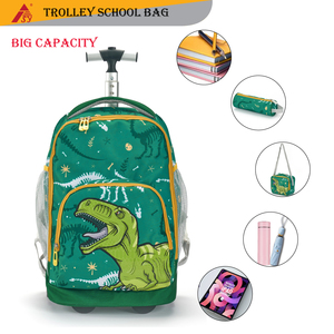 <span class=keywords><strong>Mochila</strong></span> Escolar con <span class=keywords><strong>Ruedas</strong></span> Impermeable de Dibujos Animados de Dinosaurios, Personalizada al por Mayor, de 36-56L, para Niños y Estudiantes - Product Image 4