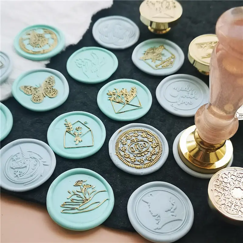 Nieuwe Boom Gemaakt Met Liefde Koningin Blad Eenhoorn Schedel Wax Seal Stamp Retro Antieke Zegellak Scrapbooking Postzegels Head Wedding stempel