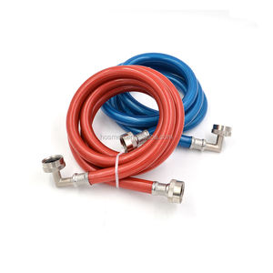 NSF-61 CUPC bebas timbal peralatan cuci jalur pasokan Inlet SS304 90 derajat selang alat cucian dengan dilapisi <span class=keywords><strong>PVC</strong></span> - Product Image 2