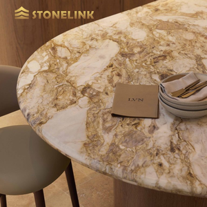 Mármol de Lujo Breccia Dei Medici <span class=keywords><strong>Oro</strong></span> en Losa Grande con Acabado Pulido para Encimeras de Cocina y Muebles de Baño en Hoteles Modernos - Product Image 4