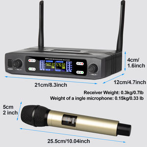 Micrófono Inalámbrico Portátil Profesional DX2, Micrófono de Condensador Cardioide de Metal para Karaoke, Canto y Voz - Product Image 3
