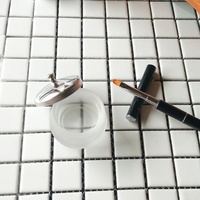 1 boîte de stylo en verre en acier inoxydable, couleur mate, pour le Nail Art, liquide acrylique, poudre