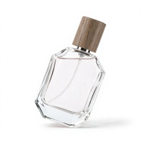 Flacon de parfum de luxe vide en verre de 100 ml, forme octogonale découpée au couteau, avec pulvérisateur à pompe et diffuseur à bâtonnets, estampage à chaud, parmi les plus vendus