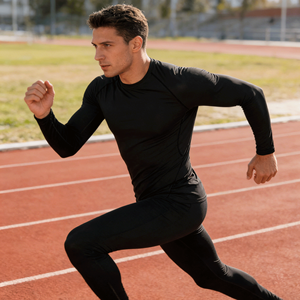 Chemises de sport pour hommes imprimées sur mesure, compression de fitness, course à pied, jogging, entraînement, gym, hauts actifs pour hommes - Product Image 2