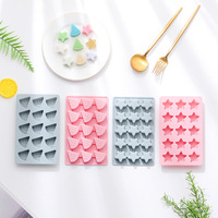 Moules à bonbons en silicone sans Bpa Moule de cuisson en silicone Plateau à glaçons-Moules à bonbons en silicone en forme d'étoiles