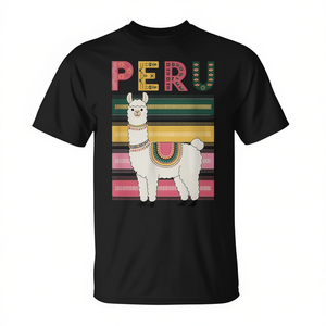 Camiseta con diseño de llama peruana, camiseta gráfica divertida, unisex, para hombres y mujeres - Product Image 2