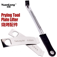 Extracteur de plaque de cuisson en acier inoxydable, outil de levage de grille de barbecue et de plateau avec ouvre-bouteille pour la cuisine