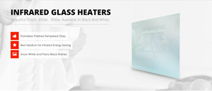 300Watt Black Frameless Infrared Glass Heating Panel Easy Install Cassette Electric Power Home <b>Heaters</b> Energy <b>Efficiency</b> - Product Image 3