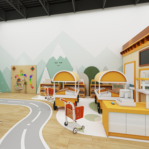 Villages de jeu personnalisés tout-en-un : Aménagement complet pour cafés ludiques, restaurants familiaux et studios de jeu pour tout-petits - Product Image 2