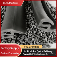 Granulés de PVC recyclé noir en gros, sans impuretés, pour bottes de pluie, joints, semelles, poignées, souples, flexibles, résistants à l'usure, extrudés