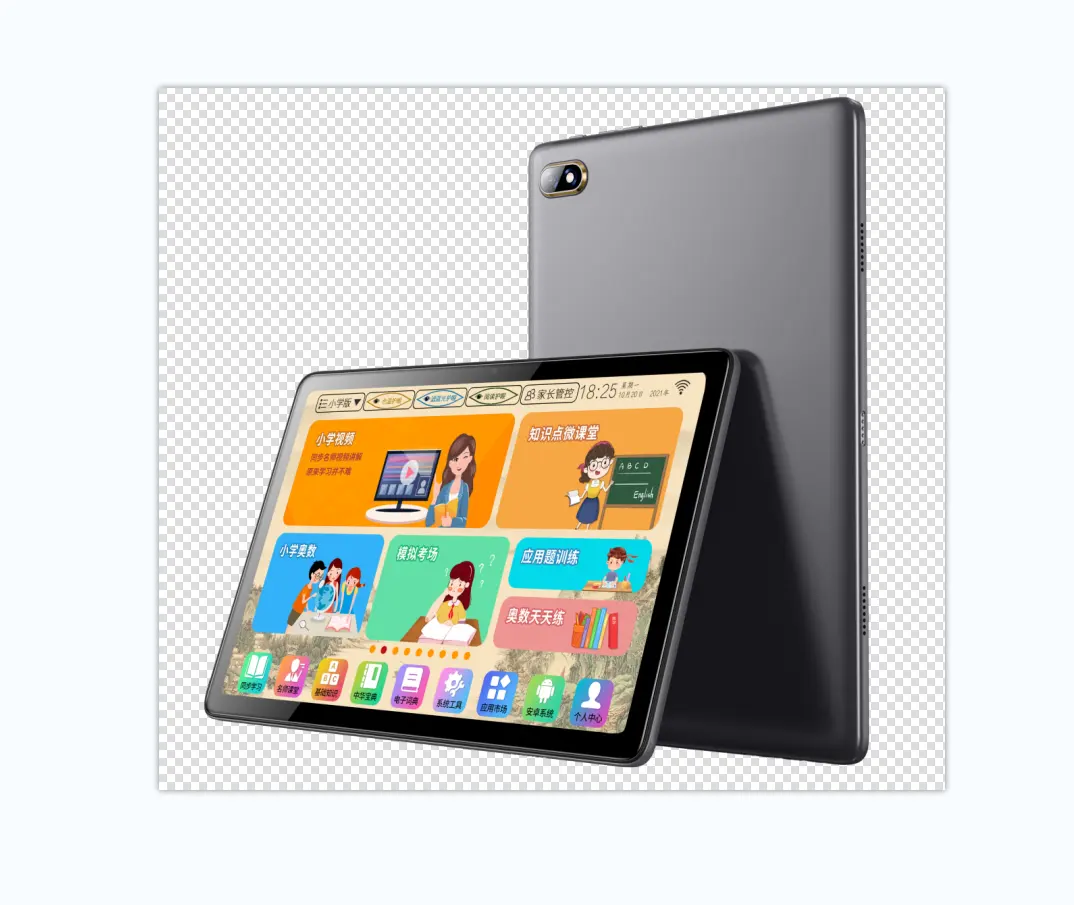 Tablet Pintar Tutoring 10.1 Inci 4 + 64GB, Tablet Layar Mata Sinkron