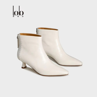 Bottines classiques de luxe pour femmes, en cuir véritable tissé à la main, à bout pointu, talons fins, chaussures d'hiver, rehaussantes