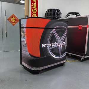 شاشة LED منحنية محمولة لمنصة <span class=keywords><strong>DJ</strong></span>، شاشة LED أمامية لطاولة <span class=keywords><strong>DJ</strong></span> في النوادي، شاشة عرض LED مرنة P1.8 P2.5 GOB - Product Image 6