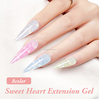 Gel d'extension pour ongles HEMA&TPO Free Sweet Heart, faible odeur, longue tenue, gel dur pour nail art, étiquette privée personnalisée