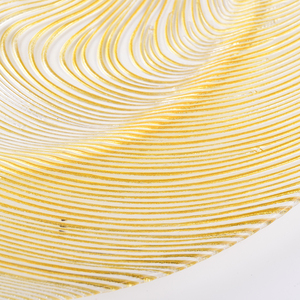 Assiettes de présentation rondes en verre doré de 13 pouces pour mariage, vaisselle de luxe en verre pour service traiteur, vente en gros - Product Image 3