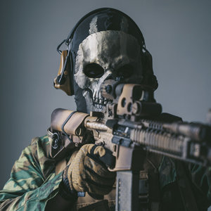 Nouvel arrivage de bandeau en latex Halloween Horror Soldier <span class=keywords><strong>Masque</strong></span> de jeu de rôle tactique pour adultes - Product Image 5