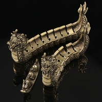 Ornement en laiton pour la fête des bateaux-dragons chinois, dragon 3D, activité, bateau-dragon, arrangement de table, artisanat