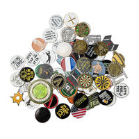 Marqueurs de balle de golf en acier inoxydable de haute qualité, personnalisés, grande taille, unis, type jetons de poker