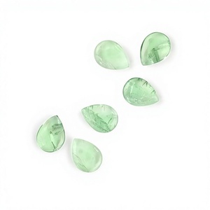 Piedra Preciosa Suelta de Fluorita Verde Natural de Alta Calidad, Forma de Pera, 10x14 mm, Pulida y Calibrada, para Joyería - Product Image 1