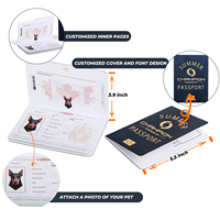 Passeport Personnalisé Haute Qualité en Papier Spécial Imprimé Quadrichromie Couverture PU pour Voyage Sport ou Animaux de Compagnie