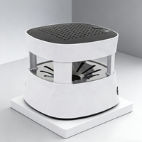 Cendrier purificateur d'air intelligent en plastique avec filtre HEPA, neutralisateur de fumée à 3 vitesses, rechargeable par USB 2000 mAh, design moderne pour la maison et le bureau