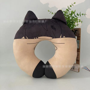 Oreillers de sieste en peluche 32CM Bungo <span class=keywords><strong>Stray</strong></span> Dogs Osamu Dazai Nakahara Cosplay Oreilles de chat en forme de U Coussin Jouets Cadeau - Product Image 3