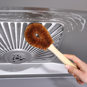 Cepillo de limpieza de palma de coco natural con mango largo, cepillo quitamanchas no grasoso, cepillo para lavar platos, cepillo para limpiar ollas y cuencos - Product Image 2