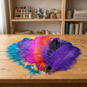 Wholesale Soraj Enterprises Customized Size Dyed Colorful Ostrich <b>Feather</b> Crafts for Party/Wedding/Home Decor Promotional Cheap - Product Image 1
