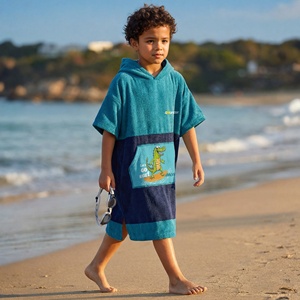 <span class=keywords><strong>Poncho</strong></span> en microfibre à capuche pour enfants, séchage rapide, été, pour la natation, le <span class=keywords><strong>surf</strong></span> et la plage - Product Image 2