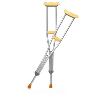 Tıbbi engelli baston ayarlanabilir sağlam alüminyum alaşımlı aksiller koltuk değnekleri yürüyüş yardımcıları yaşlı için